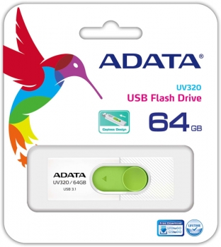 Atmintinė ADATA 64GB UV320 USB3.1 balta