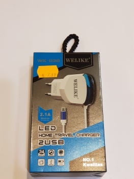 Pakrovėjas Micro USB+USB iš 220V Welike