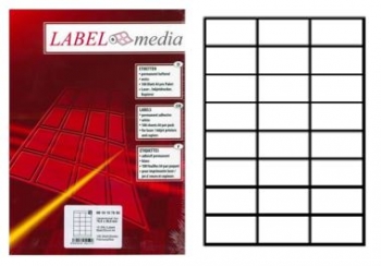 Lipnios etiketės LABEL MEDIA, A4, 24 (70x37mm) lipdukai lape, 100 lapų