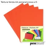 Kartonas gofruotas A4 5l. oranžinis PENWORD