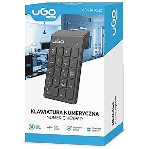 Skaičių klaviatūra UGO ASKJA K140 (USB) juoda