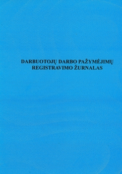 Darbuotojų darbo pažymėjimų registracijos žurnalas A4, 12 lapų