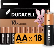 Baterijos DURACELL AA. LR6 18 vnt.