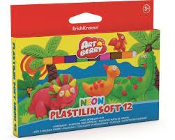 Plastilinas minkštas 12sp 15g,neoninis Artberry ErichKrause