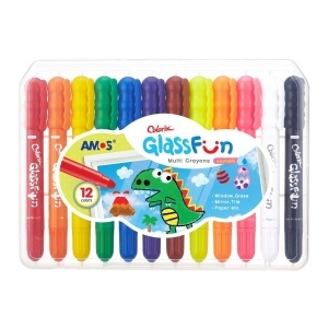 Kreidelės šilkinės stiklui 12 sp. FUN AMOS GF12PC