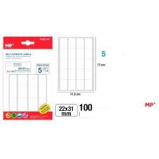 Lipnios etiketės MP 22x31mm baltos 100vnt