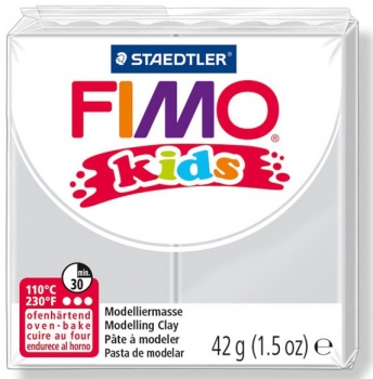 Modelinas FIMO Kids, 42 g, šviesiai pilkos sp. (80)