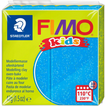 Modelinas FIMO Kids, 42 g, mėlynos su blizgučiais sp. (312)