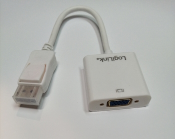 Adapteris DiplayPort/VGA 1,2, kabelis15cm.