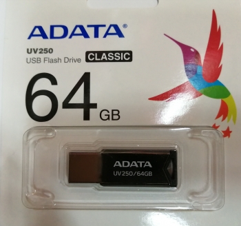 Atmintinė Adata USBFlash Drive UV250 64GB.USB2,0. juoda