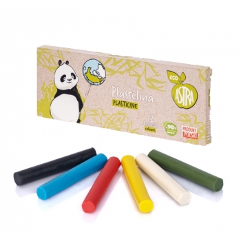 Plastilinas su panda 12 spl. ECO ASTRA