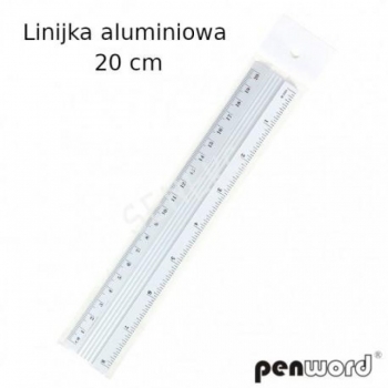 Liniuotė 20cm aliumininė PENWORD