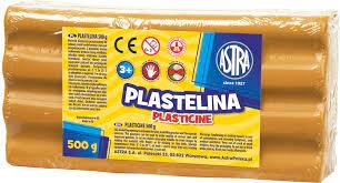 Plastelinas ASTRA geltonos spl. su blizgučiais 500g.