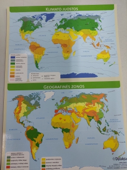 Klimato juostos ir geografinės zonos (dalijamoji medžiaga, A4)