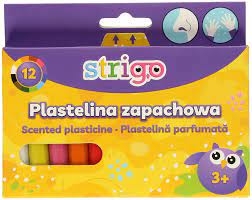 Plastilinas 12sp. kvepiantis STRIGO