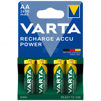 Baterijos kraunamos VARTA AA 2600 4vnt