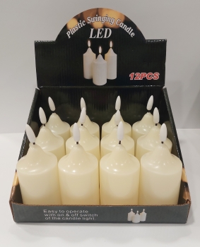 LED žvakė su liepsnele 7cm.