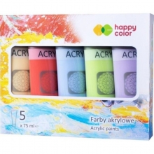 Akrilas Happy Color 5sp. rinkinys x 75ml mixPas