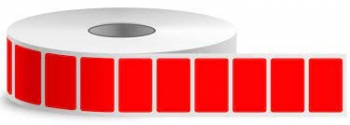 Lipnios etiketės, 1-38x25/40-1000 etk., Vellum, raudonos sp