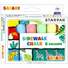 Spalvotos kreidos rinkinys Starpak Jumbo Safari 6 spalvų