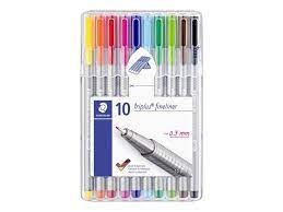 Rašiklis STAEDTLER TRIPLUS FINELINER 334, 0,3 mm, 10 spalvų rinkinys