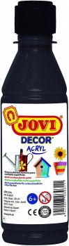 Akriliniai dažai JOVI 250 ml, juodos spalvos