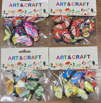 Dekoracija drugeliai 8vnt. ART&CRAFT