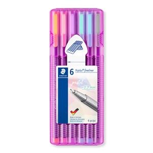 Spalvoti pasteliniai rašikliai STAEDTLER, 0,3 mm, 6 vnt