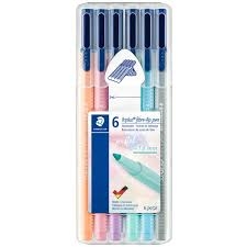 Spalvoti pasteliniai rašikliai STAEDTLER, 1 mm, 6 vnt.