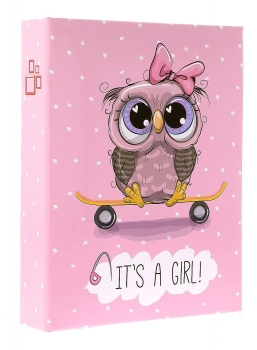 Albumas GED DPH4636 10x15cm. OWL PINK, kišeninis, klijuotas