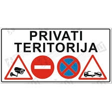 Lentelė magnetinė privati teritorija, įvažiuoti ir parkuoti draudžiama 400x200