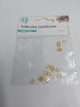 Žiedai dekoracijoms aukso sp. 5mm., 20vnt.