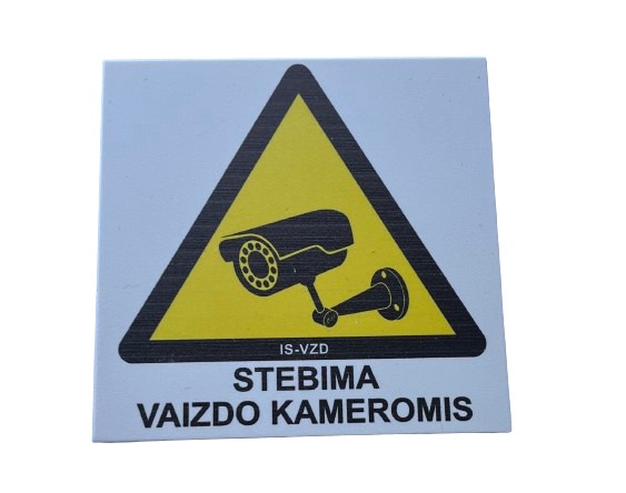 Lentelė stebima vaizdo kameromis 100x100 mm. , plastikinis