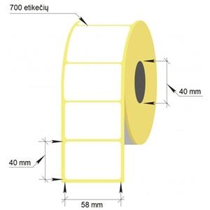 Lipnios etiketes 1-58x40-40-700 etikečių terminės