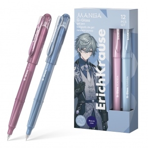 Gelinis rašiklis ErichKrause G-Glass Stick Manga 0,5 mm mėlynos sp