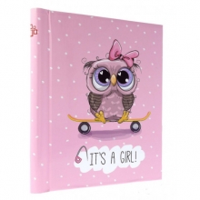 Albumas nuotraukoms DRS30 OWL PINK 22.5x28 cm 60 magnet. psl. spiralinio rišimo