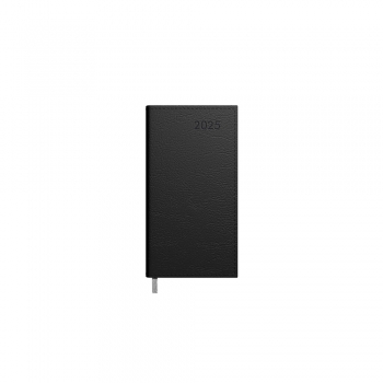 Darbo knyga MIDI MEMORY 90x168mm juoda 2025m