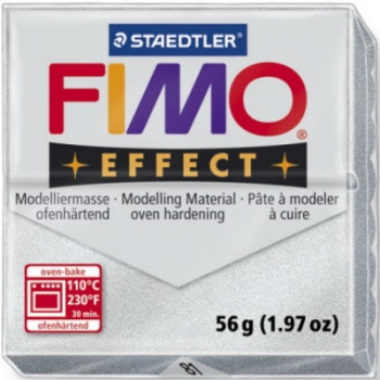 Modeliavimo masė Fimo EFFECT, 56g, sidabro atspalvio, Nr. 81