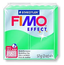 Modeliavimo masė FIMO Effect, 56 g Permatoma žalia, Nr. 504