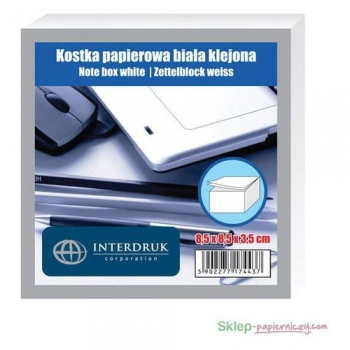 Lapeliai užrašams balti 85x85x35 klijuoti, INTERDRUK