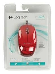 Optine pele Logitech M105 raudona