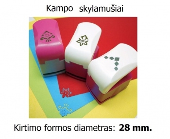 Dekoratyvinis skylamušis lapų kampams ,,Ornamentas-2, 3D iškarpa 28mm