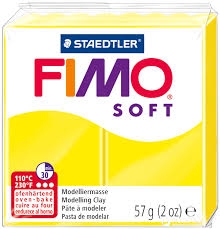 Modeliavimo masė FIMO Fimo Soft 57 g. Nr.10 citrininė geltona