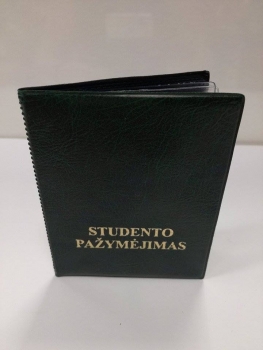 Įdėklas studento pažymėjimui