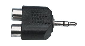 Perėjimas3,5mm kištukas-2rca lizdas